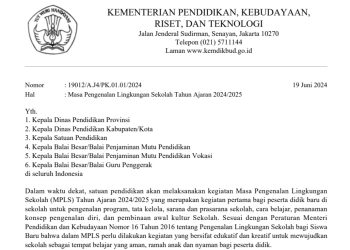 Tahun Ajaran Baru, Kementerian Dikbud Riset dan Tehnologi Terbitkan Surat Edaran Sekolah dilarang Gunakan Kekerasan kepada Siswa