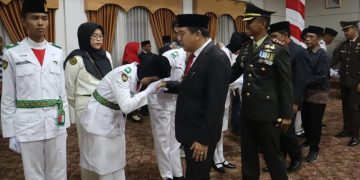 Paskibraka HUT Kemerdekaan RI Ke-79 dikukuhkan Pj Bupati Merangin 