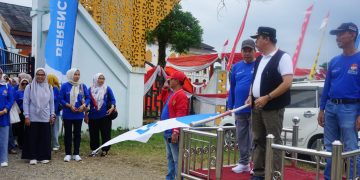 Pj Bupati H Mukti Lepas Gerak Jalan Santai Peringatan Harganas ke-31 Tingkat Provinsi Jambi di Merangin 