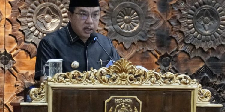 Nota Keuangan Perubahan APBD Merangin Tahun Anggaran 2024 di sampaikan Pj Bupati H Mukti 