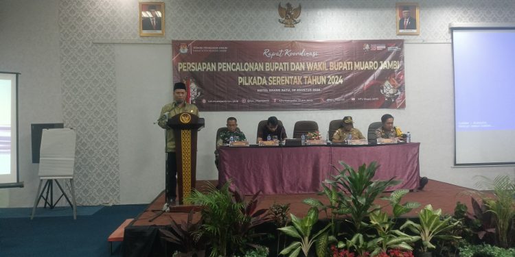 KPU Muaro Jambi Gelar Rakor Persiapan Pencalonan Bupati dan Wakil Bupati Muaro Jambi Tahun 2024