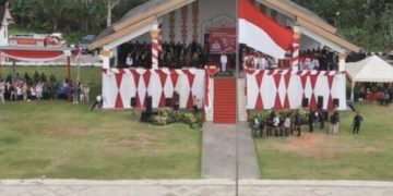 Upacara Peringatan Detik-detik Proklamasi Kemerdekaan ke-79 RI di Merangin Berjalan Khidmad 