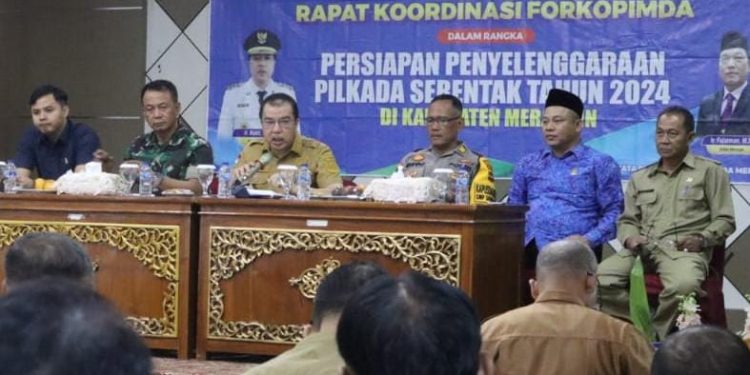 Pemkab Merangin Gelar Rapat Persiapan Pilkada Serentak 2024
