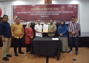 KPU Merangin Tetapkan DPT Tingkat Kabupaten untuk Pilkada Serentak 2024 sebanyak 279.863