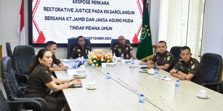 Wakil Kepala Kejaksaan Tinggi Jambi Hadiri Ekspose Penghentian Penuntutan Berdasarkan Keadilan Restorative Justice