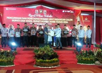 KPU Sahkan Nomor Urut Paslon Bupati dan Wakil Bupati Kabupaten Muaro Jambi di Pilkada 2024