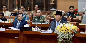 Menhan Prabowo Subianto Hadiri Rapat Kerja Bersama Komisi I DPR RI