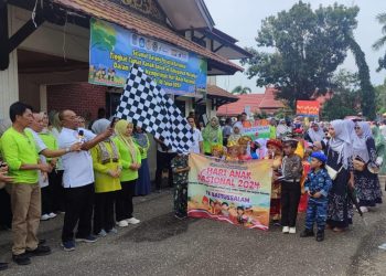 Pj Bupati Merangin Lepas Karnaval Hari Anak Nasional ke-40 Tahun 2024