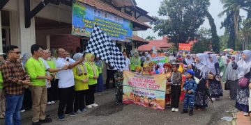 Pj Bupati Merangin Lepas Karnaval Hari Anak Nasional ke-40 Tahun 2024