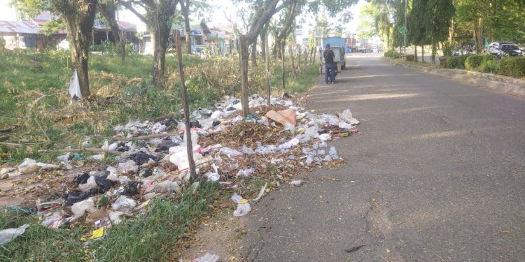 Kesadaran Masyarakat Masih Rendah, Sampah dibuang di Pinggir Jalan Jalur Tiga Merangin