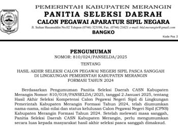 Panselda Seleksi CPNS Kabupaten Merangin 2024 Umumkan Hasil Akhir Peserta Lulus Seleksi Pasca Sanggah