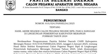 Panselda Seleksi CPNS Kabupaten Merangin 2024 Umumkan Hasil Akhir Peserta Lulus Seleksi Pasca Sanggah