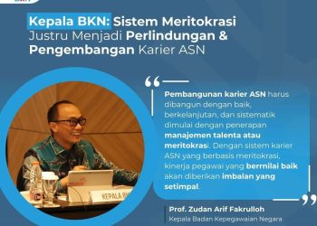 Kepala BKN : Sistem Meritokrasi Justru Menjadi Perlindungan dan Pengembangan Karier ASN