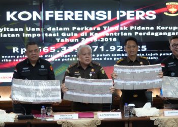 Kejaksaan Agung Sita Uang Tunai Rp565 Miliar Perkara Korupsi Impor Gula di Kementerian Perdagangan Tahun 2015-2016