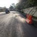 Jalan Lintas Sumatera di Tikungan Bukit Tiung Kabupaten Merangin Semakin Parah, Selain Aspal Retak Tanah Juga Turun