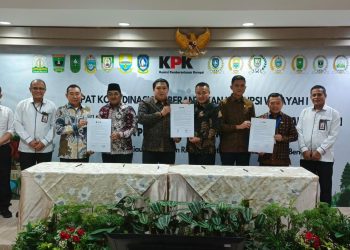 Bupati Tanjab Barat Ikuti Rakor Penguatan Sinergi Bersama KPK