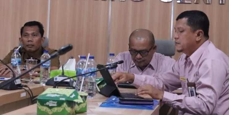 Mewakil Bupati Merangin, Inspektur dan Kadis PMPTSP-TK ikuti Sosialisasi Nota Kesepahaman Pengawasan Perizinan