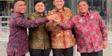 Bupati H M Syukur dan Pimpinan DPRD Merangin Ikuti Rakor Bersama KPK