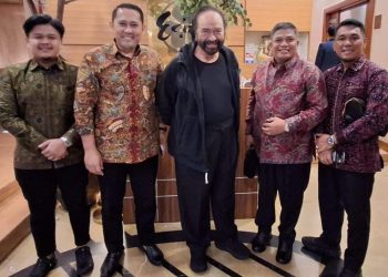 Bupati H M Syukur dan Pimpinan DPRD Merangin Ketemu Surya Paloh, Ini Masukan dari Surya Paloh 