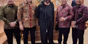 Bupati H M Syukur dan Pimpinan DPRD Merangin Ketemu Surya Paloh, Ini Masukan dari Surya Paloh 
