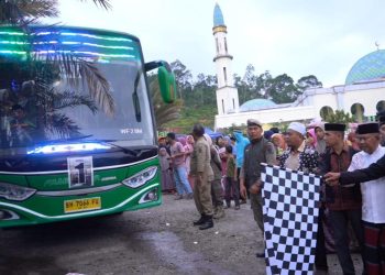 Sebanyak 147 CJH Merangin Kloter 18 Dilepas Keberangkatan Ke Tanah Suci Wabup Khafid Moein