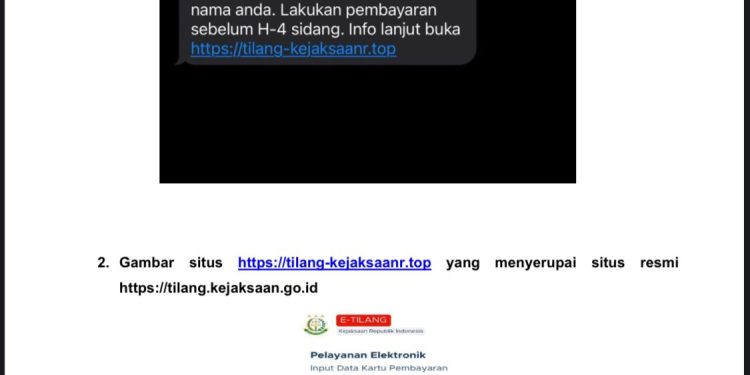 Kejaksaan Agung Imbau Masyarakat Waspada Modus Penipuan Tilang Elektronik Mengatasnamakan Kejaksaan melalui SMS