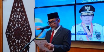 Sekda Sudirman Lantik Pejabat Administrator, Pengawas, dan Fungsional di Lingkup Pemprov Jambi