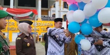Peringatan Hari Guru Nasional ke-80 di Kabupaten Merangin Berlangsung Meriah 