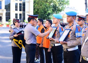 Polda Jambi Gelar Upacara PTDH, Empat Personel Diberhentikan Tidak Dengan Hormat 