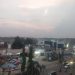 Suasana Kota Bangko Kabupaten Merangin jelang Senja Terasa Sejuk dan Langit Cerah dihiasi Penampakan Bulan 