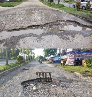 Jalan Rusak di beberapa Lokasi di Kota Bangko Kabupaten Merangin Belum ada Perbaikan
