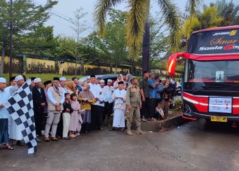 101 Calon Jamaah Haji Merangin Kloter 23 Tahun 2026 dilepas Bupati H M Syukur 