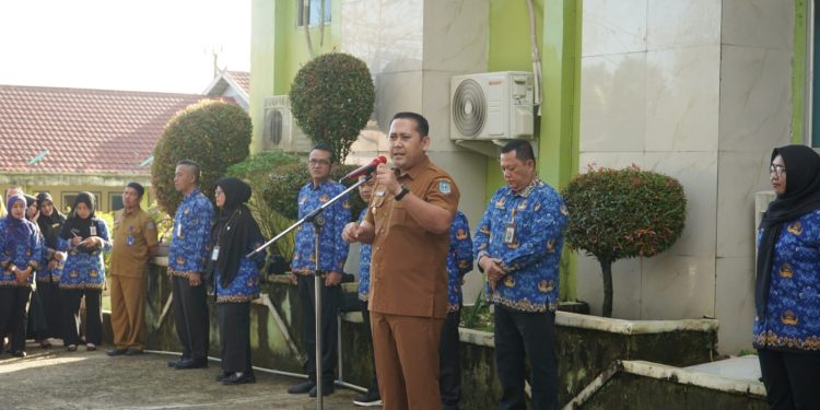 Pimpin Apel di RSU Kol Abundjani, Bupati Merangin M. Syukur Jamin Hak dan Kesejahteraan Tenaga Medis