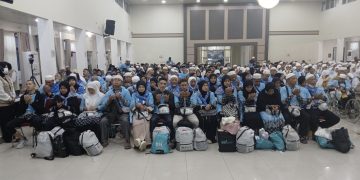 Jamaah Haji Kabupaten Merangin Kloter 19 Sudah Tiba di Asrama Haji Jambi, dan Langsung diberangkatkan ke Merangin 