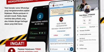 Kejati Jambi Himbau Masyarakat Waspada Modus Penipuan Mengatasnamakan Kajati, Asintel dan Kasi Penkum