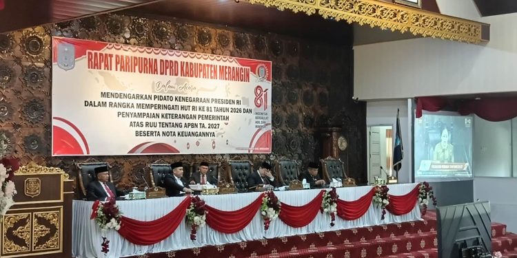 Pemkab Merangin Ikuti Pidato Kenegaraan HUT Kemerdekaan RI ke-81 disampaikan Presiden Prabowo