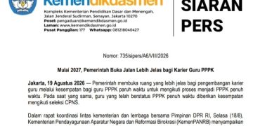 Kemendikdasmen Terbitkan Rilis Terkait Karier Guru PPPK Paruh Waktu dan PPPK Penuh Waktu Tahun 2027