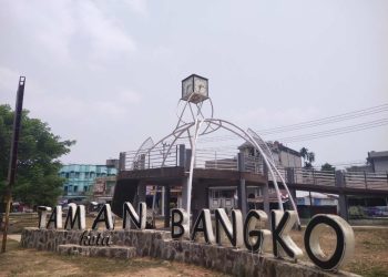 Jam di Taman Kota Bangko Kabupaten Merangin Kembali Tidak Berfungsi Lagi