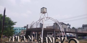 Jam di Taman Kota Bangko Kabupaten Merangin Kembali Tidak Berfungsi Lagi