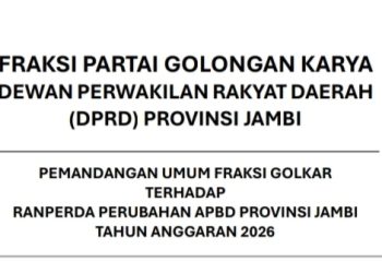 Fraksi Partai Golkar DPRD Propinsi Jambi Soroti Anggaran Rp30 Miliar untuk Karhutla, Asap Masih Jadi Persoalan