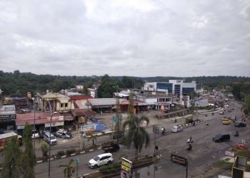 Hujan Mengguyur Kota Bangko Kabupaten Merangin