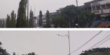 Lampu Penerangan Jalan di Dalam Kota Bangko Kabupaten Merangin Siang Hari Masih Hidup