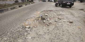 Jalan Tiga Jalur yang Rusak di Kota Bangko Merangin Belum ada Perbaikan, Dikeluhkan Pengendara