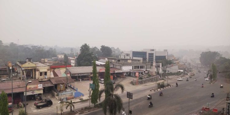 Asap Karhutla di Kabupaten Merangin Kembali Tebal, Kategori “Tidak Sehat”
