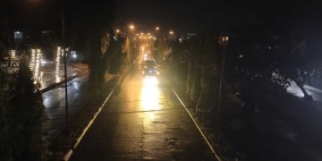 Hujan Mengguyur Kota Bangko Kabupaten Merangin